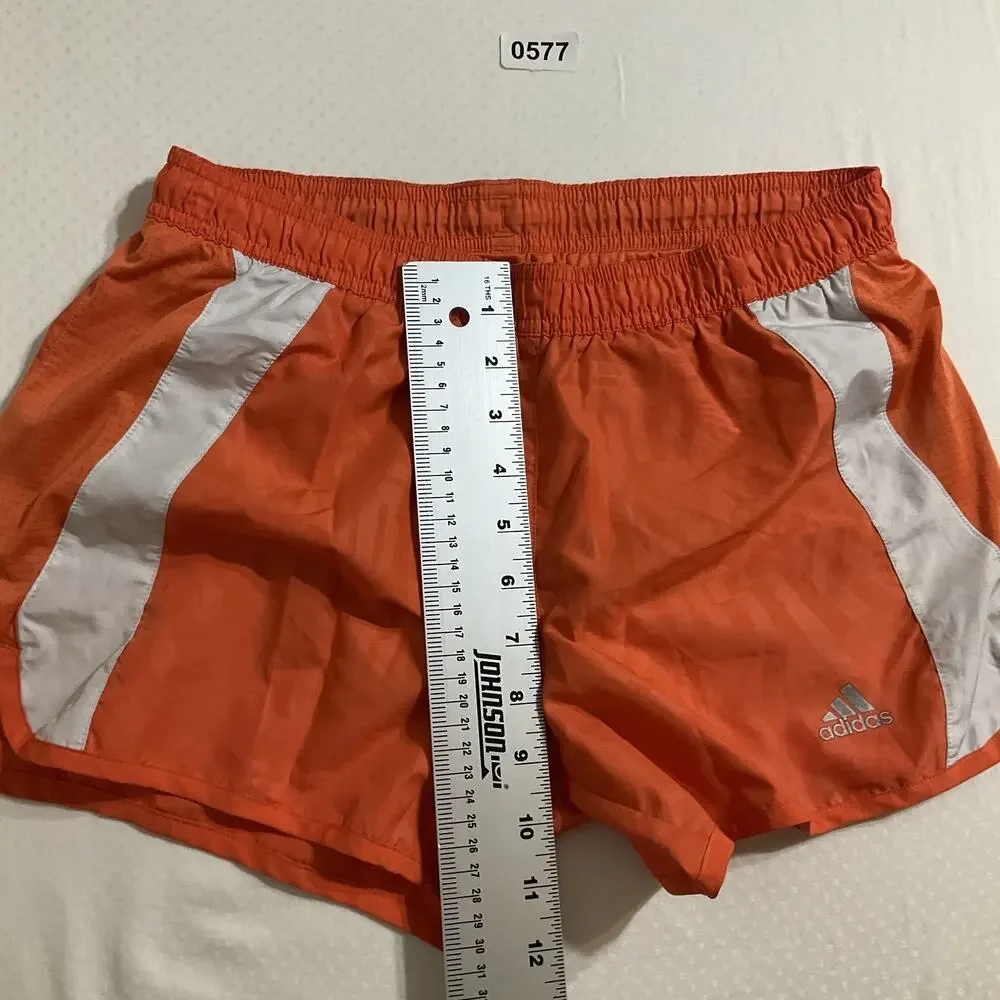 Adidas Women Activewear Shorts S Orange Running Logo 3.5